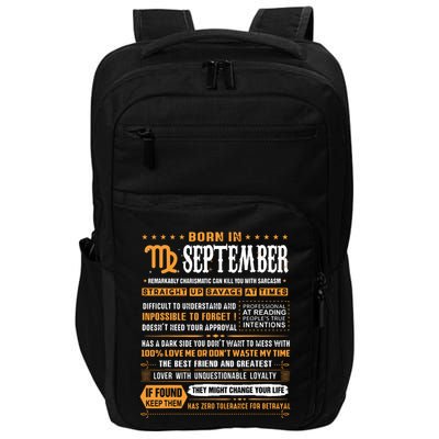 September Birthday Gifts Born In September Virgo Impact Tech Backpack