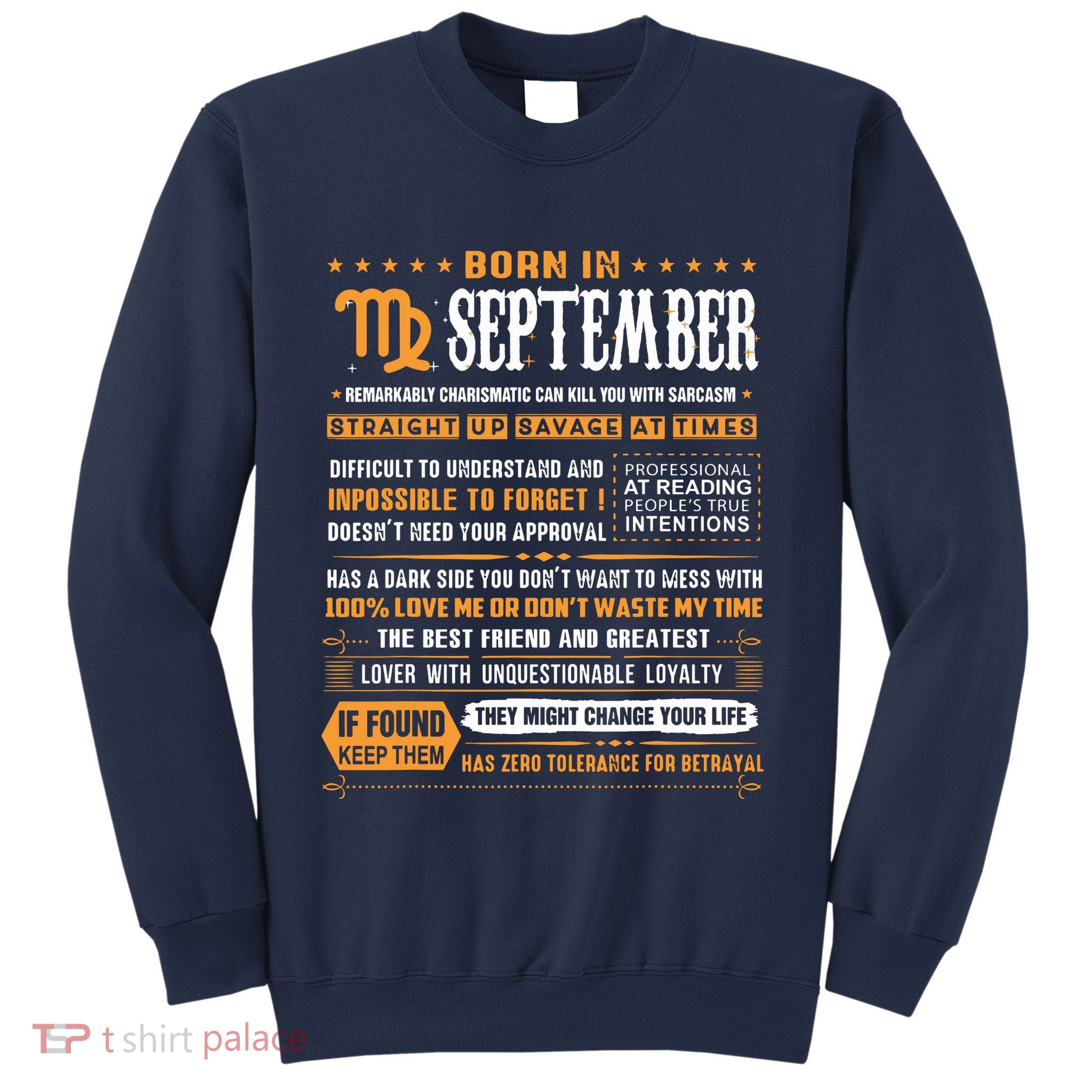 September Birthday Gifts Born In September Virgo Sweatshirt