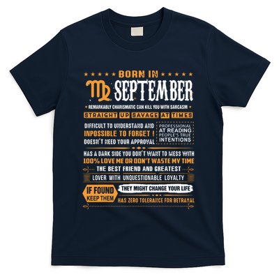 September Birthday Gifts Born In September Virgo T-Shirt