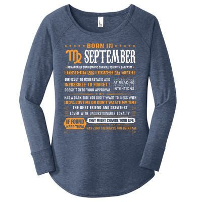 September Birthday Gifts Born In September Virgo Women's Perfect Tri Tunic Long Sleeve Shirt