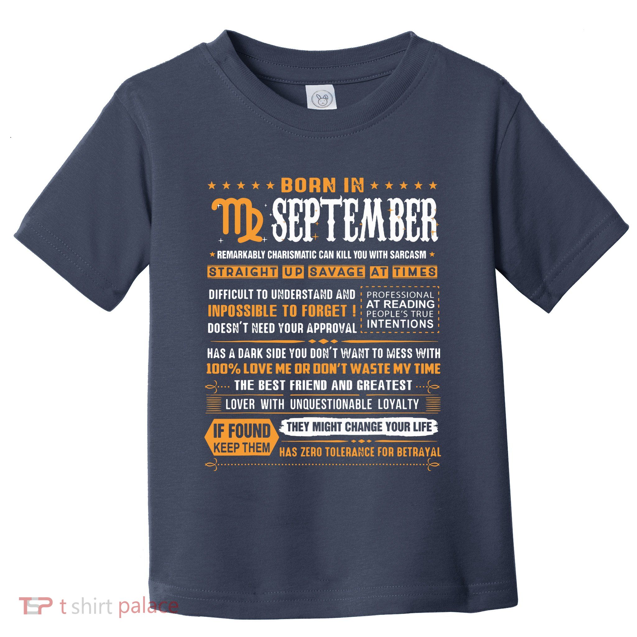 September Birthday Gifts Born In September Virgo Toddler T-Shirt