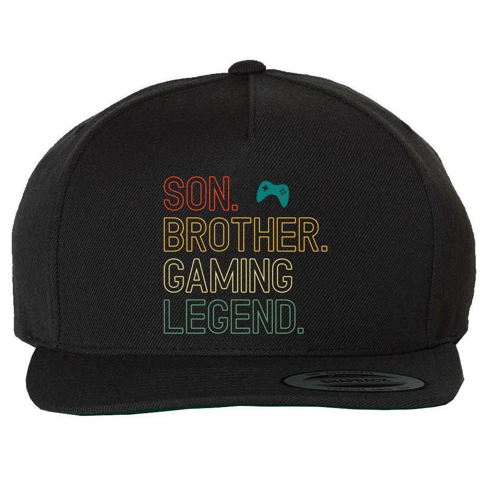 Son Brother Gaming Legend For Gamer Meaningful Gift Wool Snapback Cap