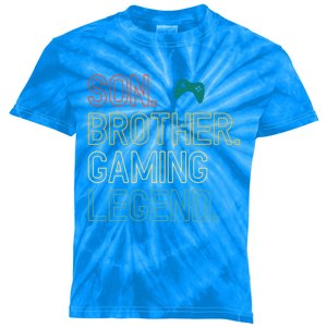 Son Brother Gaming Legend For Gamer Meaningful Gift Kids Tie-Dye T-Shirt