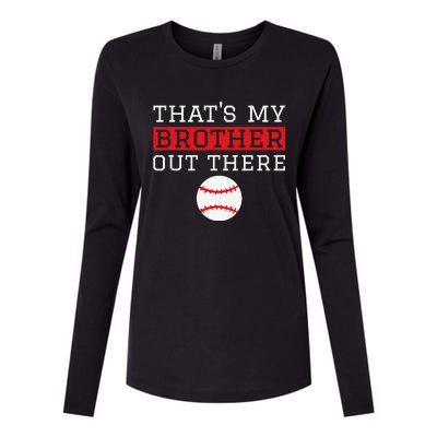 Sister Baseball Gift 'That's My Brother' Baseball Sister Womens Cotton Relaxed Long Sleeve T-Shirt