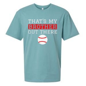 Sister Baseball Gift 'That's My Brother' Baseball Sister Sueded Cloud Jersey T-Shirt