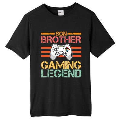 Son Brother Gaming Legend Gamer Family Gaming Brothers Gift Tall Fusion ChromaSoft Performance T-Shirt