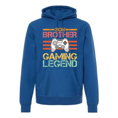 Son Brother Gaming Legend Gamer Family Gaming Brothers Gift Premium Hoodie