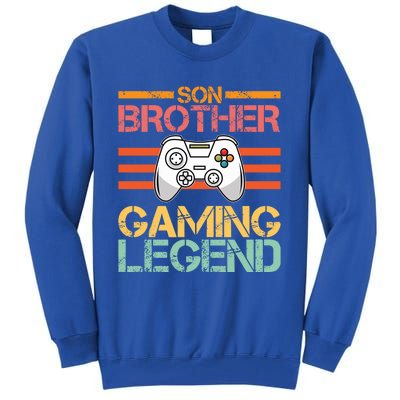 Son Brother Gaming Legend Gamer Family Gaming Brothers Gift Tall Sweatshirt