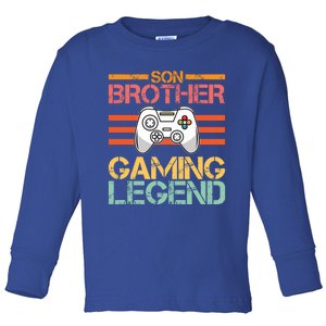 Son Brother Gaming Legend Gamer Family Gaming Brothers Gift Toddler Long Sleeve Shirt