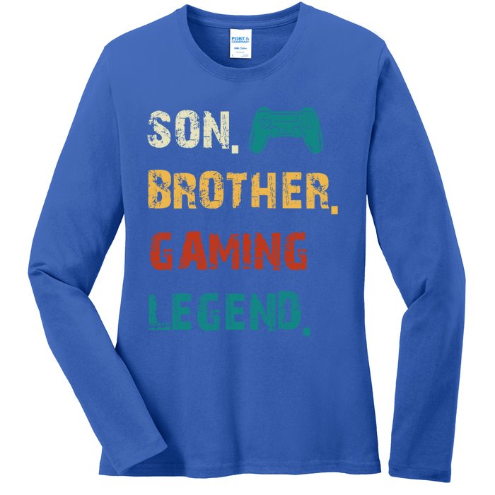 Son Brother Gaming Legend Gamers Cute Gift Ladies Long Sleeve Shirt