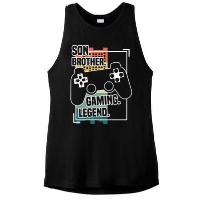 Son Brother Gaming Legend Funny Gamer Great Gift Ladies PosiCharge Tri-Blend Wicking Tank