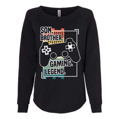 Son Brother Gaming Legend Funny Gamer Great Gift Womens California Wash Sweatshirt