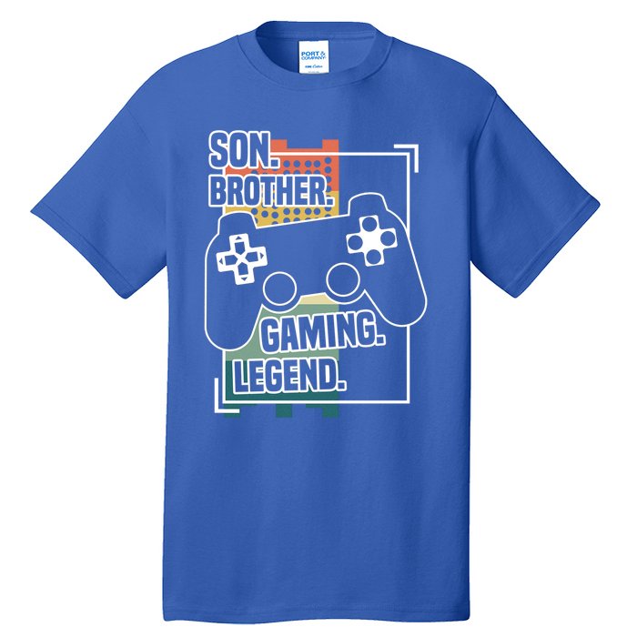 Son Brother Gaming Legend Funny Gamer Great Gift Tall T-Shirt