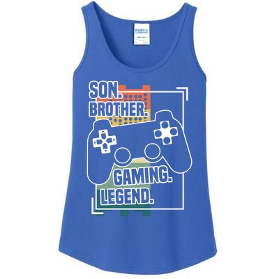 Son Brother Gaming Legend Funny Gamer Great Gift Ladies Essential Tank