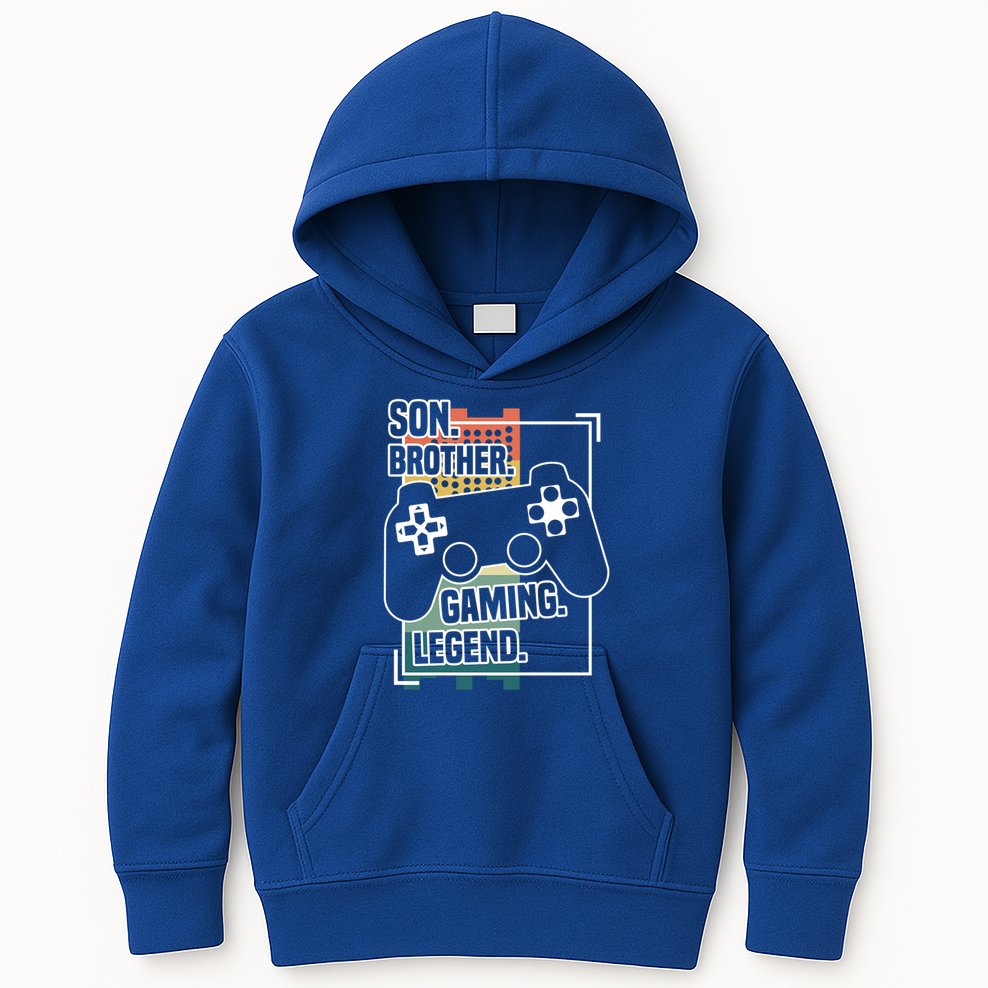 Son Brother Gaming Legend Funny Gamer Great Gift Kids Hoodie
