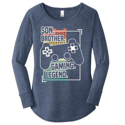 Son Brother Gaming Legend Funny Gamer Great Gift Women's Perfect Tri Tunic Long Sleeve Shirt