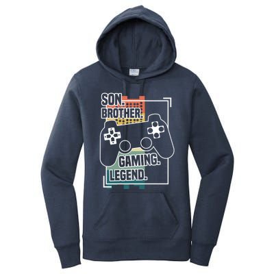 Son Brother Gaming Legend Funny Gamer Great Gift Women's Pullover Hoodie