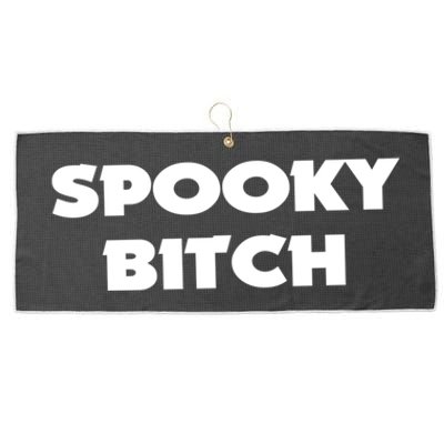 Spooky Bitch Gift Large Microfiber Waffle Golf Towel