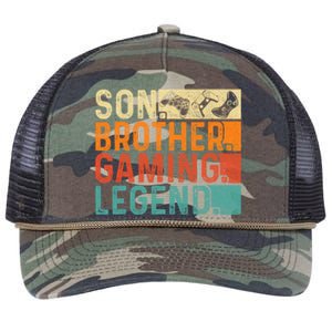 Son Brother Gaming Legend Gamer Retro Rope Trucker Hat Cap