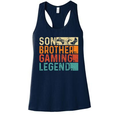 Son Brother Gaming Legend Gamer Women's Racerback Tank