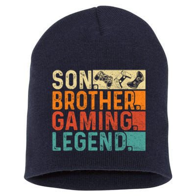 Son Brother Gaming Legend Gamer Short Acrylic Beanie