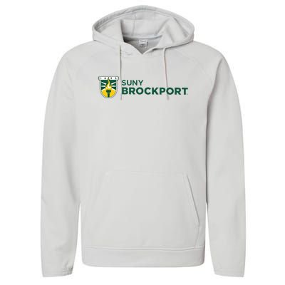 Suny Brockport Golden Eagles Torch Logo Performance Fleece Hoodie