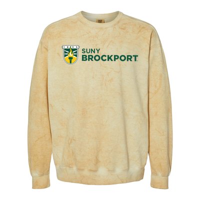 Suny Brockport Golden Eagles Torch Logo Colorblast Crewneck Sweatshirt