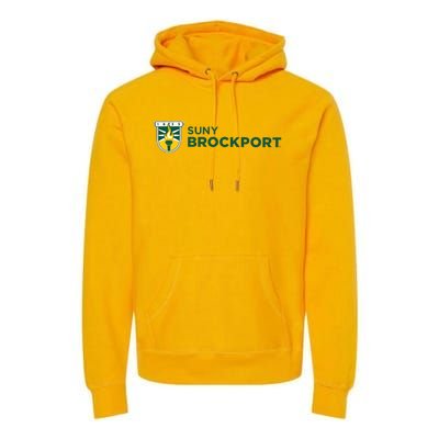 Suny Brockport Golden Eagles Torch Logo Premium Hoodie