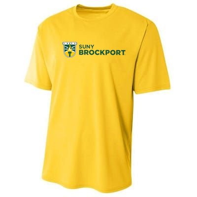 Suny Brockport Golden Eagles Torch Logo Performance Sprint T-Shirt