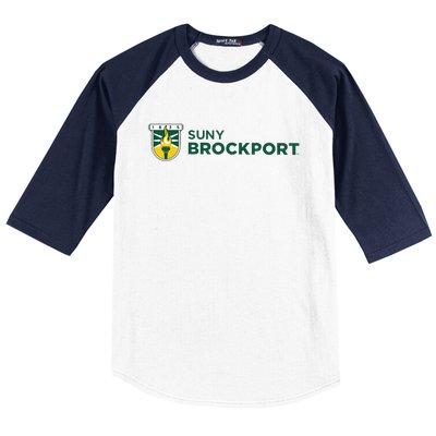 Suny Brockport Golden Eagles Torch Logo Baseball Sleeve Shirt