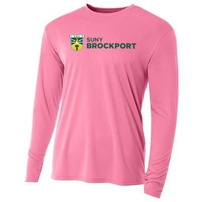 Suny Brockport Golden Eagles Torch Logo Cooling Performance Long Sleeve Crew