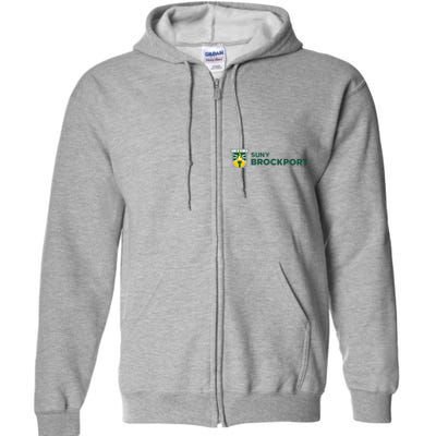 Suny Brockport Golden Eagles Torch Logo Full Zip Hoodie