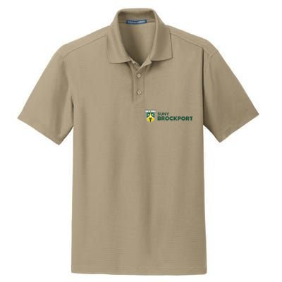 Suny Brockport Golden Eagles Torch Logo Dry Zone Grid Polo