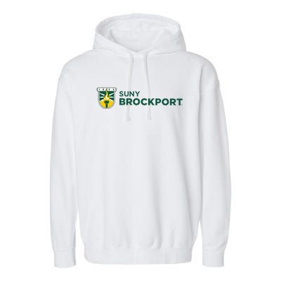 Suny Brockport Golden Eagles Torch Logo Garment-Dyed Fleece Hoodie