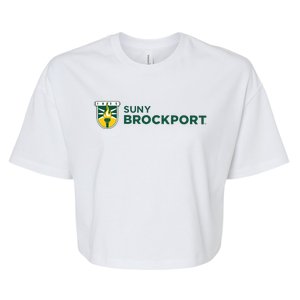 Suny Brockport Golden Eagles Torch Logo Bella+Canvas Jersey Crop Tee