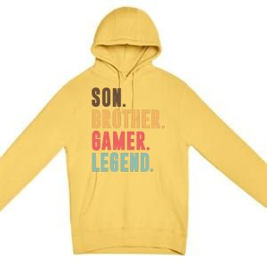 Son Brother Gamer Legend Gift Premium Pullover Hoodie