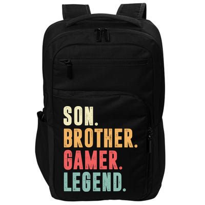Son Brother Gamer Legend Gift Impact Tech Backpack