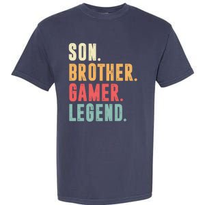 Son Brother Gamer Legend Gift Garment-Dyed Heavyweight T-Shirt