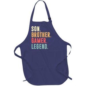 Son Brother Gamer Legend Gift Full-Length Apron With Pockets