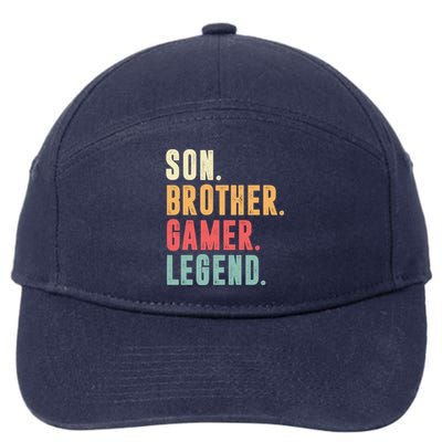 Son Brother Gamer Legend Gift 7-Panel Snapback Hat