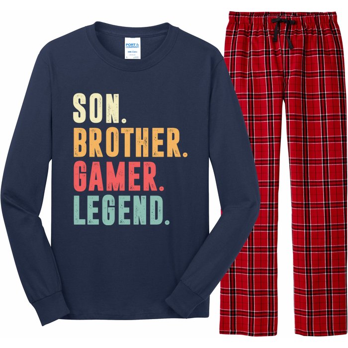 Son Brother Gamer Legend Gift Long Sleeve Pajama Set