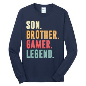 Son Brother Gamer Legend Gift Tall Long Sleeve T-Shirt