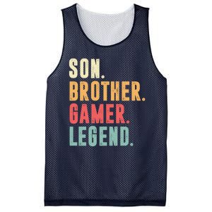 Son Brother Gamer Legend Gift Mesh Reversible Basketball Jersey Tank