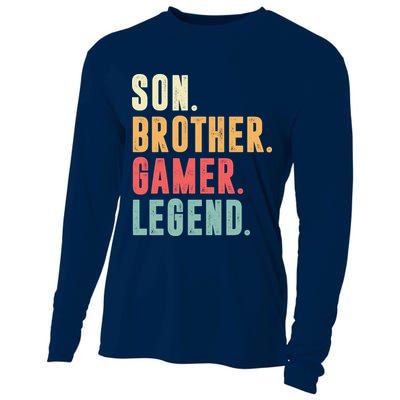 Son Brother Gamer Legend Gift Cooling Performance Long Sleeve Crew