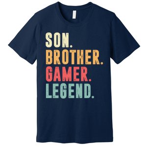 Son Brother Gamer Legend Gift Premium T-Shirt