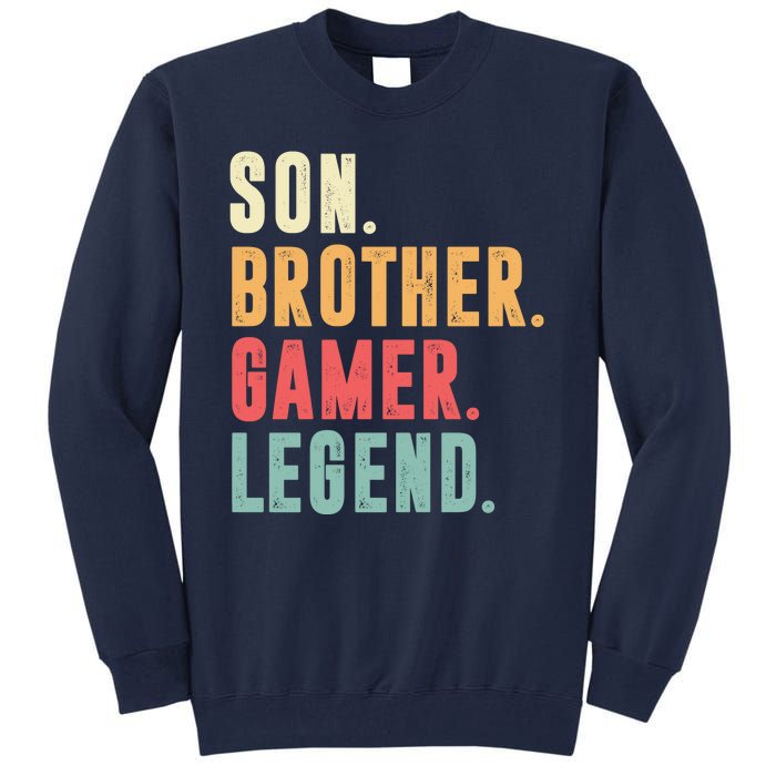 Son Brother Gamer Legend Gift Tall Sweatshirt