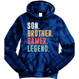 Son Brother Gamer Legend Gift Tie Dye Hoodie