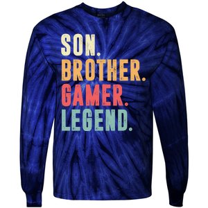 Son Brother Gamer Legend Gift Tie-Dye Long Sleeve Shirt