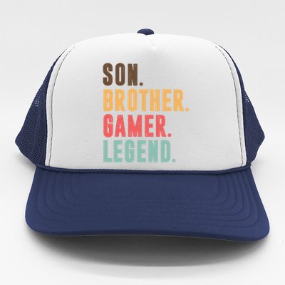 Son Brother Gamer Legend Gift Trucker Hat