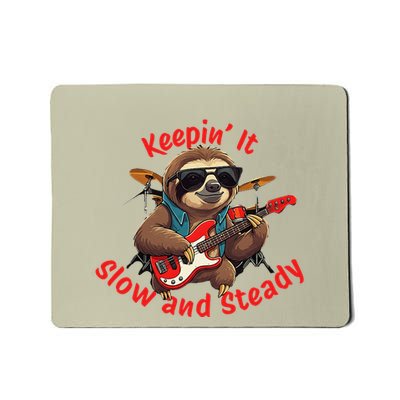Sloth Bass Guitar Keepin It Slow And Steady Mousepad